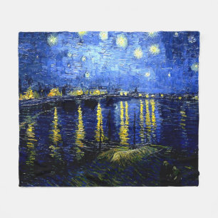 Starry Night over the Rhone by Vincent van Gogh Fleece Blanket