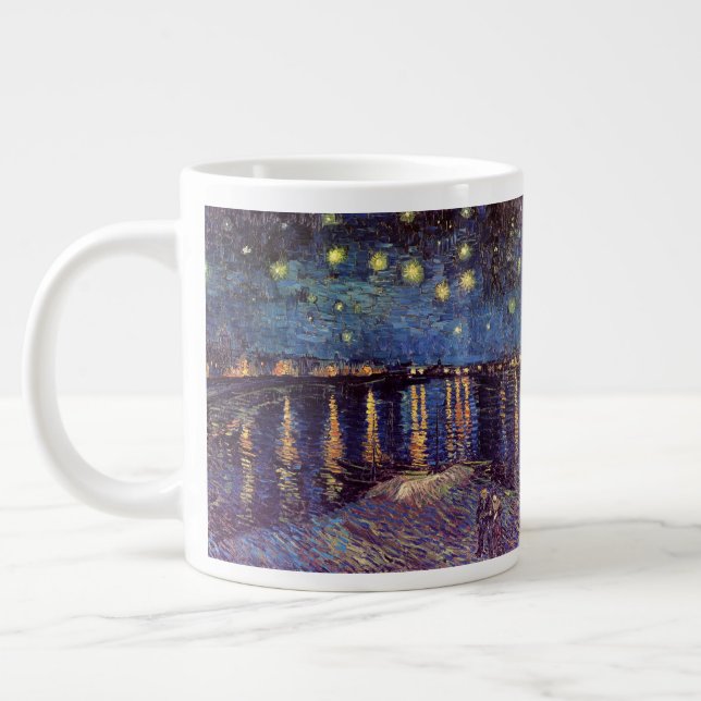 Starry Night Over the Rhone by Vincent van Gogh Large Coffee Mug (Left)