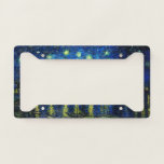 Starry Night Over the Rhone by Vincent Van Gogh License Plate Frame<br><div class="desc">Starry Night Over the Rhone by Vincent Van Gogh. This is an old masterpiece from the dutch master painter Vincent Van Gogh. This fine painting has beautiful, vibrant, saturated colour. Vincent Van Gogh was a dutch post impressionist painter. This painting was painted on the banks of Rhone in France. This...</div>