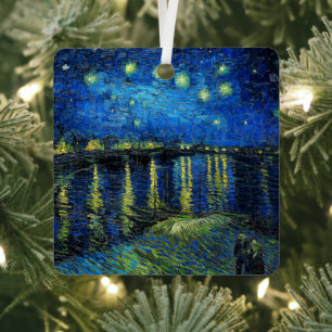 Starry Night Over the Rhone by Vincent Van Gogh Metal Ornament