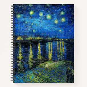 Starry Night Over the Rhone by Vincent Van Gogh Notebook