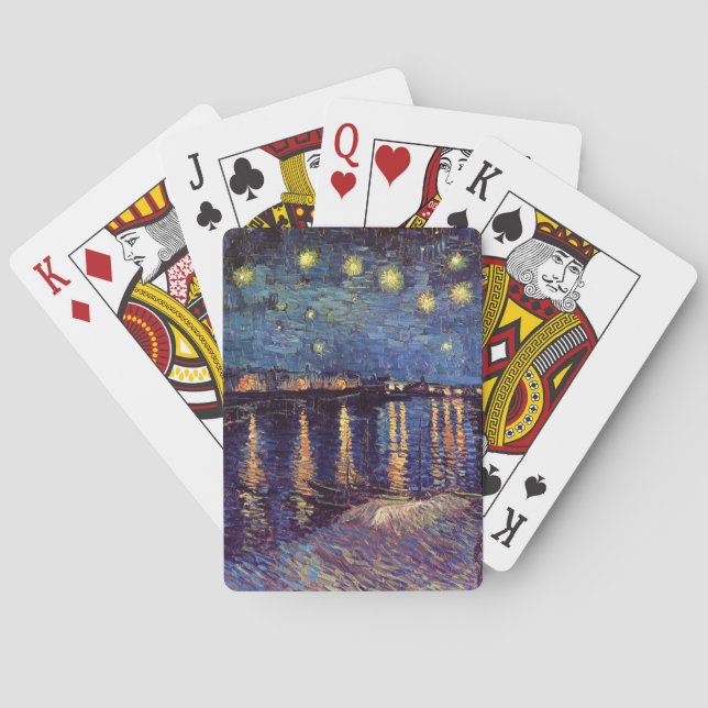 Starry Night Over the Rhone by Vincent van Gogh Playing Cards (Back)
