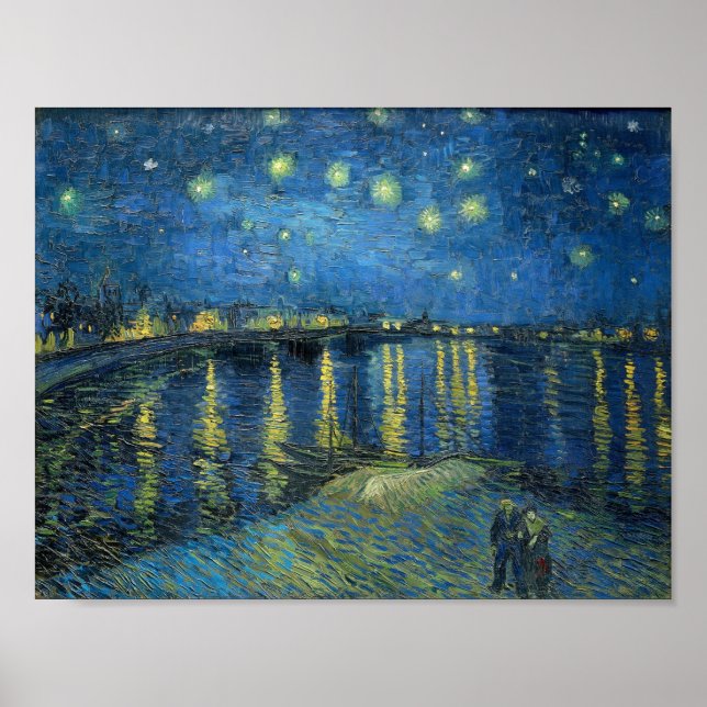 Starry Night Over the Rhone by Vincent van Gogh Poster (Front)