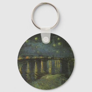 Starry Night Over the Rhone Keychain
