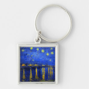 Starry Night Over the Rhone Keychain
