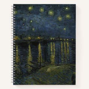 Starry Night Over the Rhône, oil painting Van Gogh Notebook