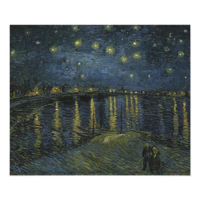 Starry Night Over the Rhône, oil painting Van Gogh Photo Print (Front)