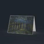 Starry Night Over the Rhône, oil painting Van Gogh Thank You Card<br><div class="desc">Vincent Van Gogh, September 1888 oil on canvas modern art post-impressionist nighttime landscape painting depicting a deep blue starry night sky over the Rhône River, in Arles France it was painted on the quay on the eastern side of the river, by the light from a gas lamp, en plein air...</div>