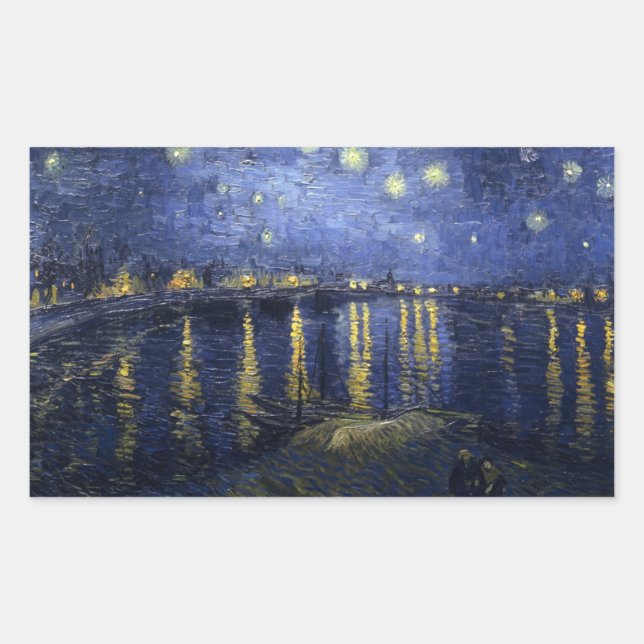 Starry Night Over the Rhone - Van Gogh (1888) Sticker (Front)