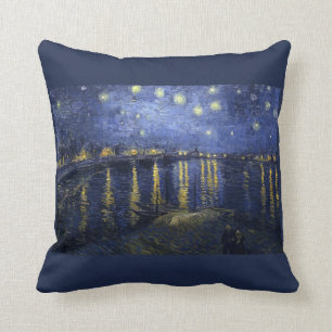 Starry Night Over the Rhone - Van Gogh (1888) Throw Pillow