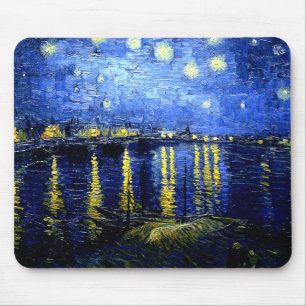 Starry Night over the Rhone, van gogh artwork Mouse Pad