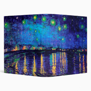 Starry Night Over the Rhone Van Gogh Fine Art Binder