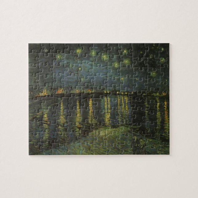 Starry Night Over the Rhone Van Gogh Painting Art Jigsaw Puzzle (Horizontal)
