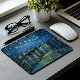 Starry Night Over the Rhône   Vincent Van Gogh Mouse Pad