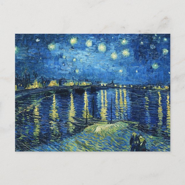 Starry Night over the Rhone Vincent van Gogh Postcard (Front)