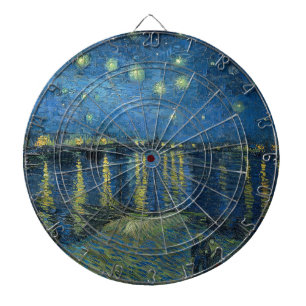 Starry Night Over the River Rhone (by van Gogh) Dartboard