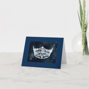 Starry Night Pageant Crown Note Card