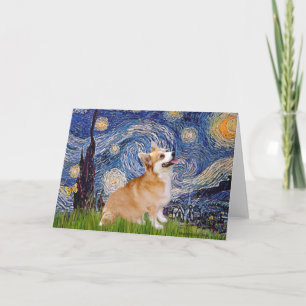 Starry Night - Pembroke Welsh Corgi 7b Card