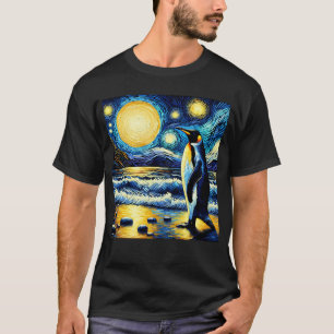 Starry Night Penguin Van Gogh Lover T-Shirt