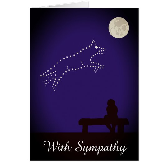 Starry Night Pet Alsatian Dog Sympathy Card