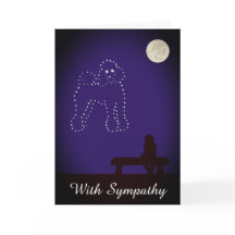 Starry Night Pet Poodle Dog Sympathy