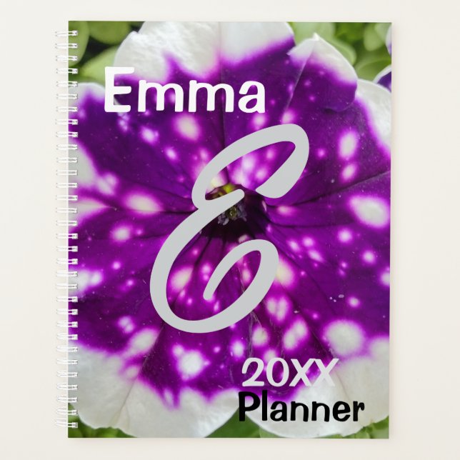 Starry Night Petunia  Planner (Front)