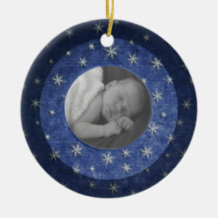 Starry Night Photo Keepsake Ceramic Ornament