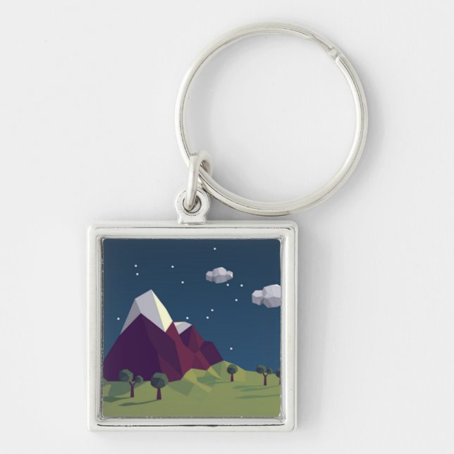 Starry night picture keychain (Front)