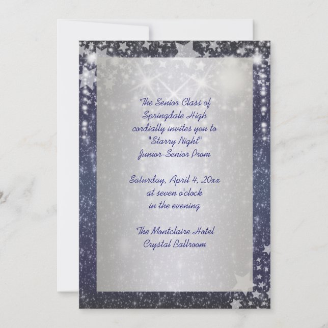 Starry Night Prom Invitations (Front)