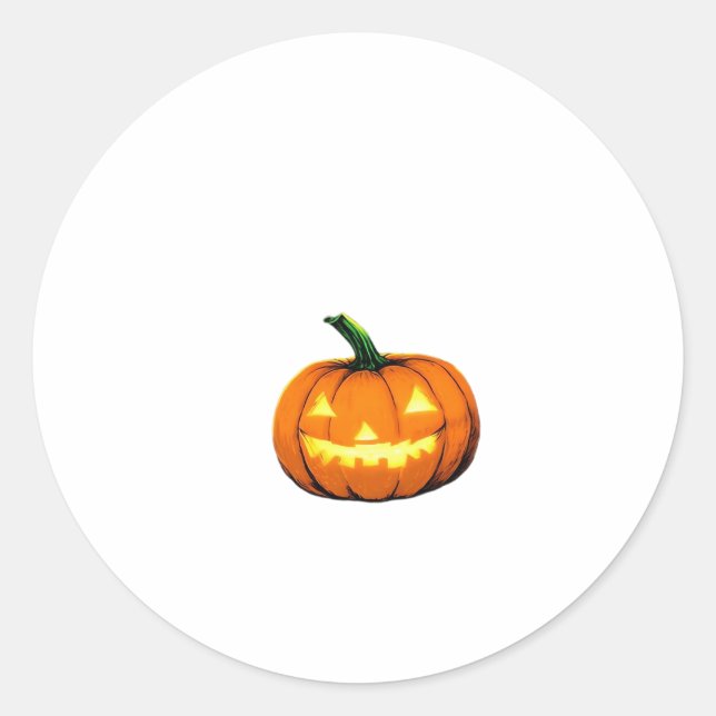 Starry Night Pumpkin Halloween Van Gogh Thanksgivi Classic Round Sticker (Front)