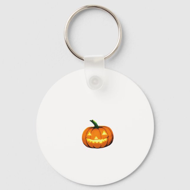 Starry Night Pumpkin Halloween Van Gogh Thanksgivi Keychain (Front)