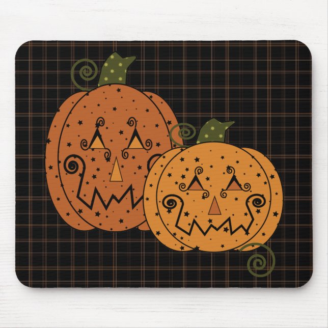 Starry Night Pumpkins Mousepad (Front)