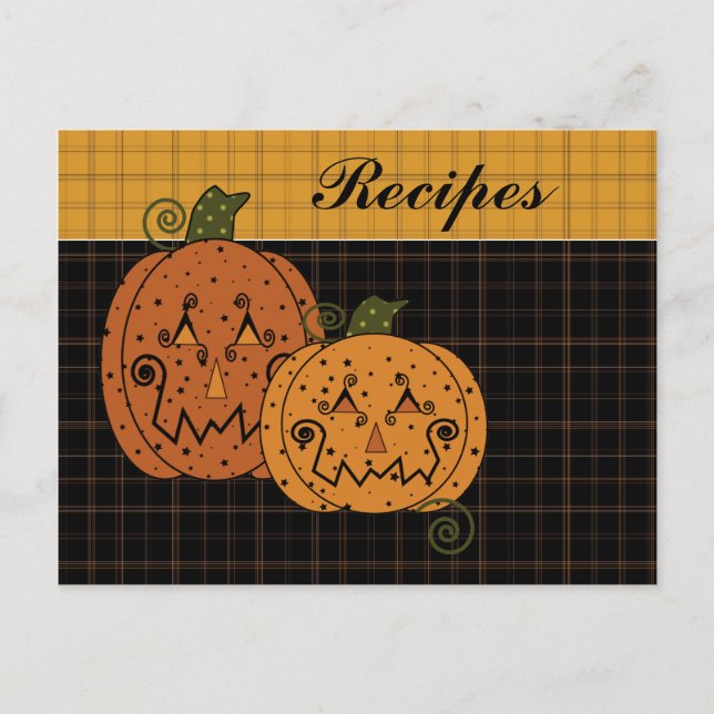 Starry Night Pumpkins Recipe Card (Front)