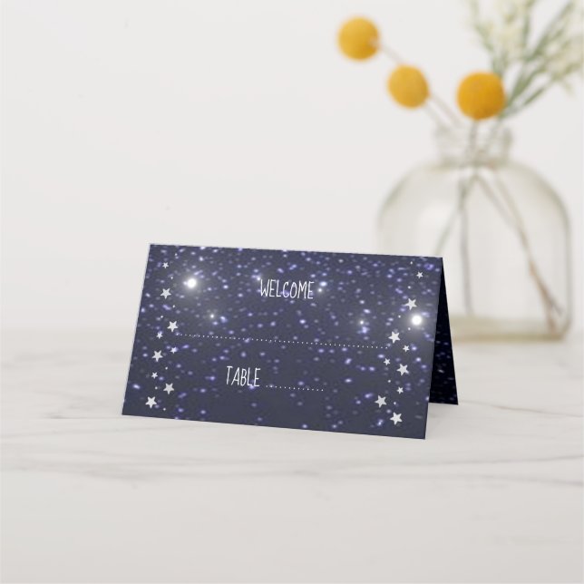 Starry Night Reception Place Card (Front)