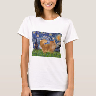 Starry Night - Red Persian cat T-Shirt