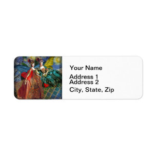 Starry Night Rococo Maidens Butterfly Wings Art