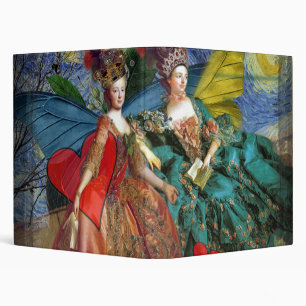 Starry Night Rococo Maidens Butterfly Wings Art Binder