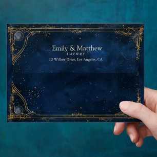 Starry Night Romance Wedding  Envelope