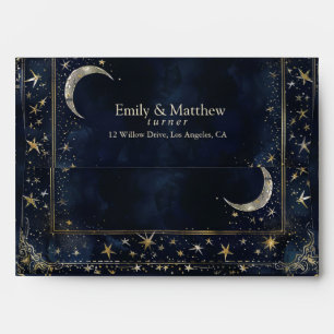Starry Night Romance Wedding Envelope