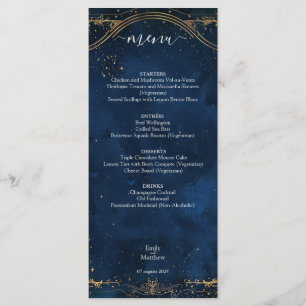 Starry Night Romance Wedding Menu