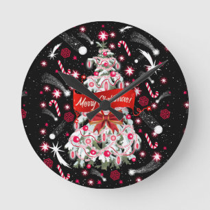 Starry Night Round Clock