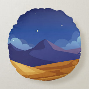 Starry night round pillow