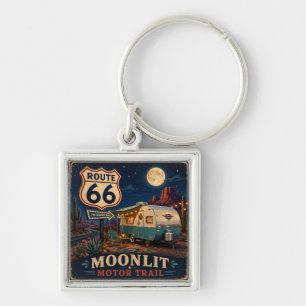Starry Night Route 66 Travel Essential Fob Keychain