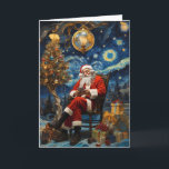 Starry Night Santa Card | Van Gogh Christmas Card<br><div class="desc">Send a masterpiece of holiday cheer this year with our stunning Starry Night Santa Card! This breathtaking design reimagines the jolly old elf through the visionary lens of Van Gogh, blending iconic impressionist swirls with classic Christmas magic. It’s the perfect holiday greeting for the art lover, the culture enthusiast, and...</div>
