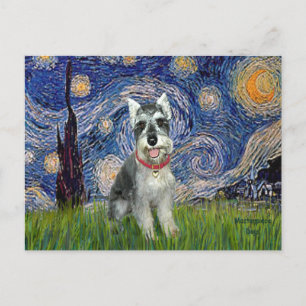Starry Night - Schnauzer #8 Postcard