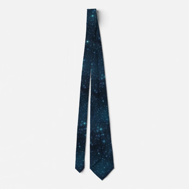 Starry Night Sky AI Art Tie (Back)