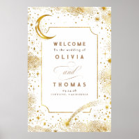 Starry Night Sky Celestial Mariage Affiche de bien