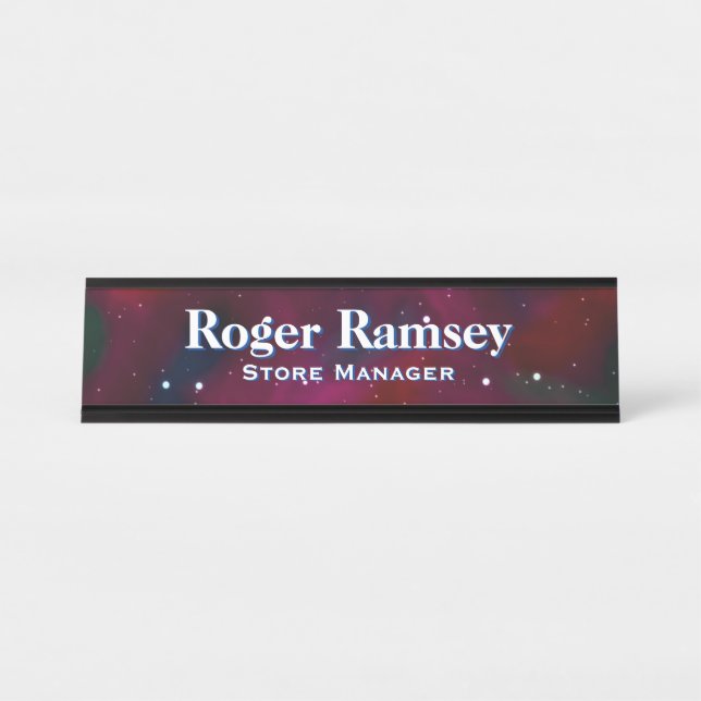 Starry Night Sky Desk Nameplate (Front)