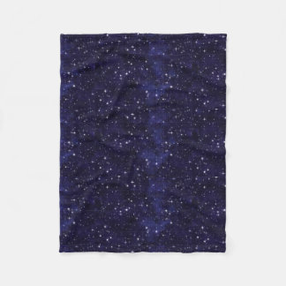 Starry Night Sky Grid Fleece Blanket