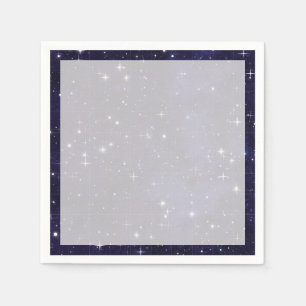 Starry Night Sky Grid Napkin